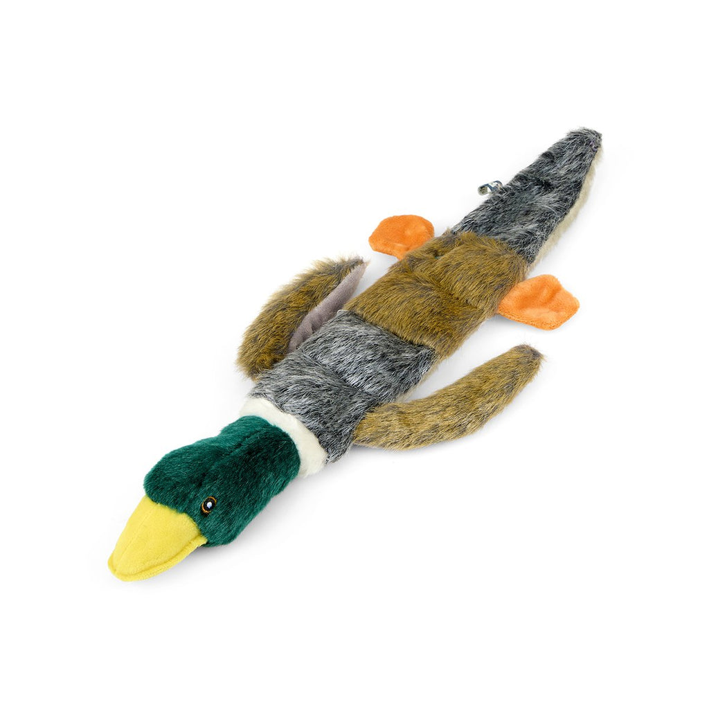 PETFACE Multi Squeak Duck Plush Dog Toy